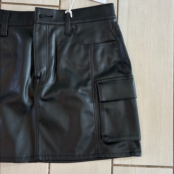 Pistola Rhea Cargo Mini Skirt in Black Slate NWT - Picture 4 of 14